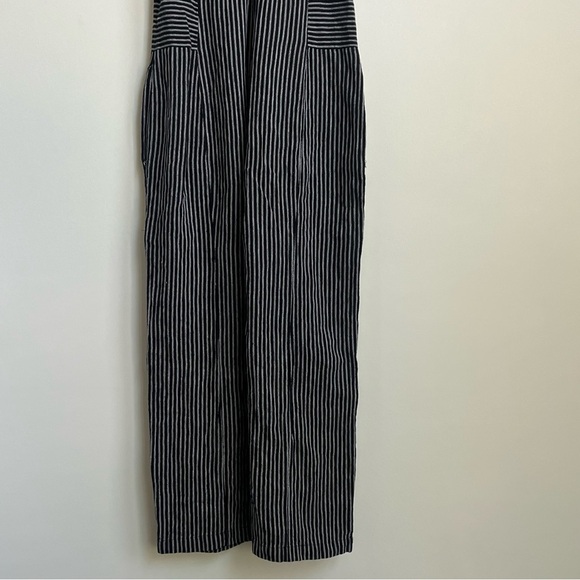 Free People Black Sleeveless Striped Liberty Jumpsuit 4 V-Neck Coastal  Beach - Picture 11 of 16